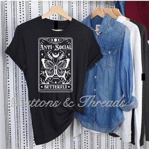Social butterfly tarot card shirt